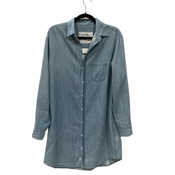 Frank & Eileen Mary Classic Shirtdress Famous Denim Classic Blue Wash Size Small - Picture 2 of 16